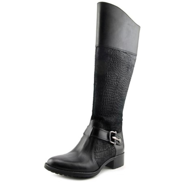 Circa by Joan & David Takara Black Learher/Suede Riding Boots Sz 9.5 - Picture 3 of 11